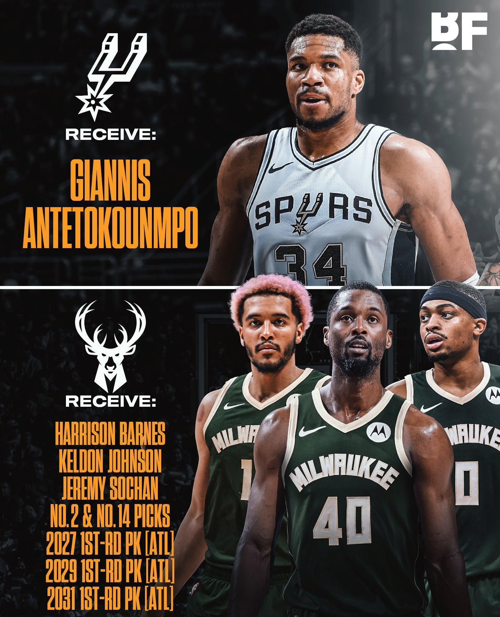 雄鹿击败马刺，字母哥进攻端亮眼